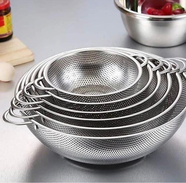 Premium Stainless Steel Colander & Strainer Set (6-Piece)