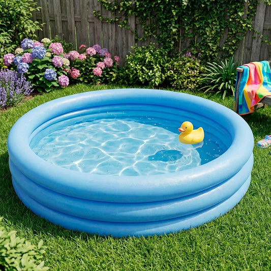 Intex Crystal Blue 3-Ring Inflatable Kids Pool (45" x 10")
