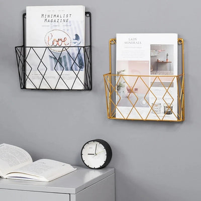 Magazines And Books Organizer - Black Metal - My Store