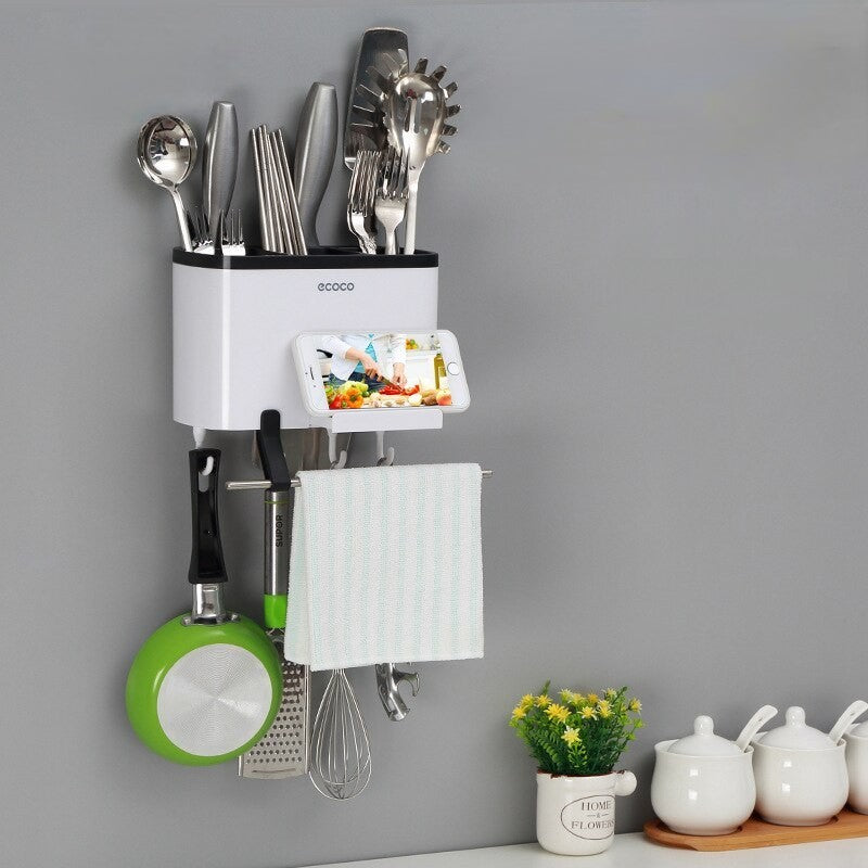 ECOCO Wall-Mounted Kitchen Utensil & Cutlery Holder