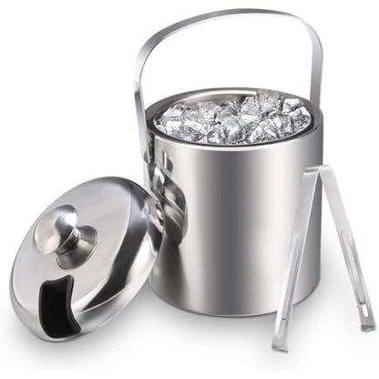 Ice Bucket with Lid and Strainer and Ice Tong - My Store