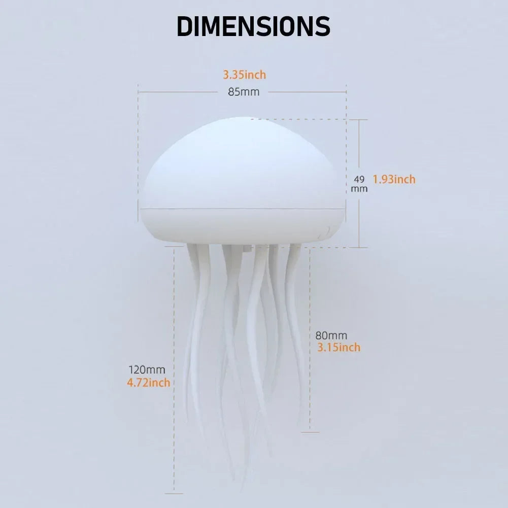 Aesthetic Gradient Swimming Jellyfish Lamp