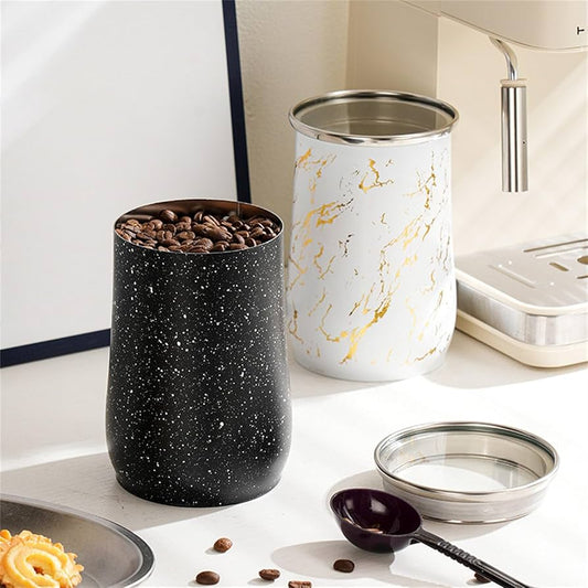 1000ml Metal Coffee Storage Canister with Spoon - My Store