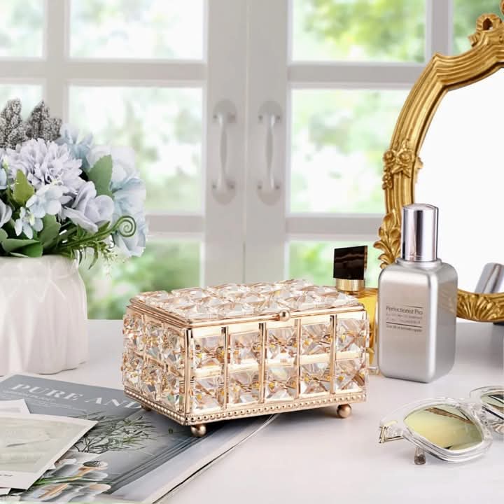 Light Luxury Metal Crystal Jewellery Storage organizer - My Store