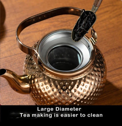 Luxury Golden Dot Stainless Steel Tea Kettle - My Store