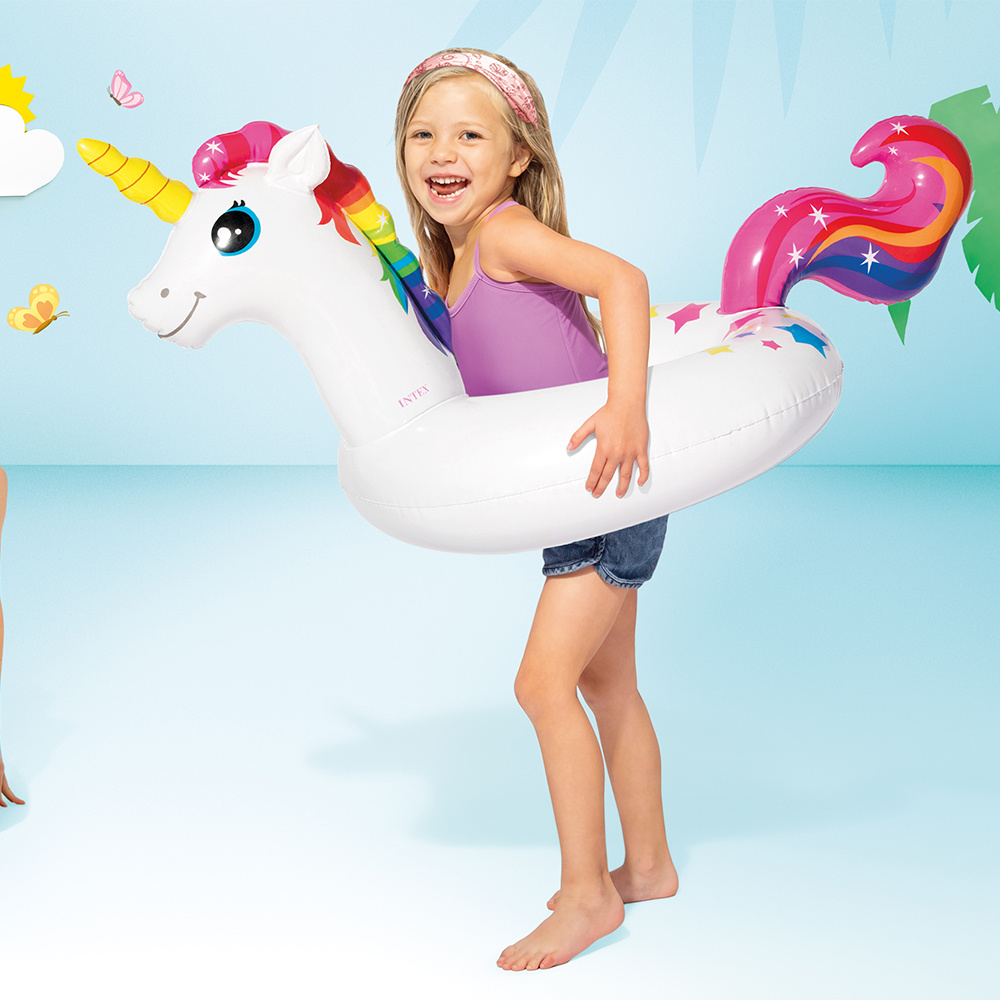 INTEX Unicorn Inflatable Beach Swim Ring for Kids