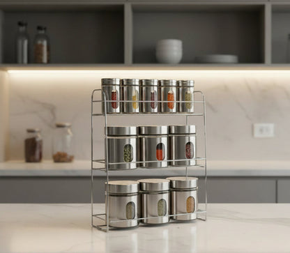 Danny Home Premium 11-Piece Spice Jar & Seasoning Bottle Set with Stand