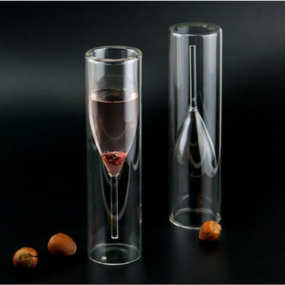 Double-Walled Borosilicate Glass Champagne Flute Set – Pack of 2 - My Store