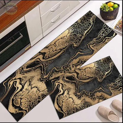 2-Piece Large Runner & Mat Set – Elegant Napa Leather Finish with Anti-Slip Base - My Store