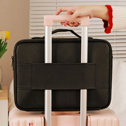 LED Smart Makeup Organizer & Travel Cosmetic Bag with LED Mirror