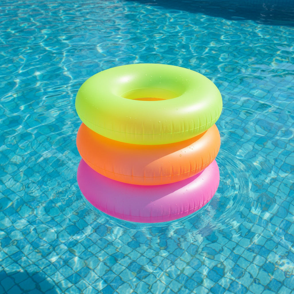 Intex Transparent Inflatable Pool Swim Tube (30-Inch) – Assorted Neon Colors