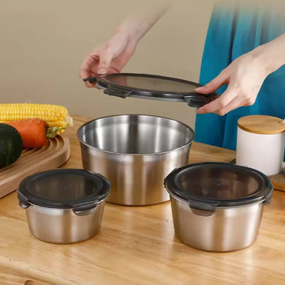4-Piece Premium Stainless Steel Food Storage Set - My Store