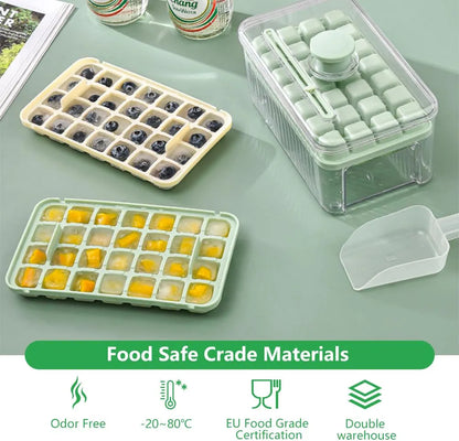 One-Click Smart Ice Cube Mold & Storage Box