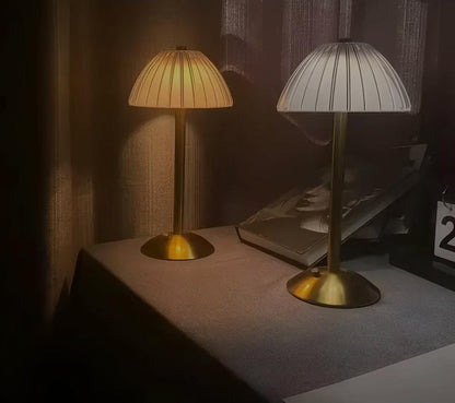 Modern Rechargeable Mushroom Table Lamp – 3 Color Dimmable Cordless LED Lamp