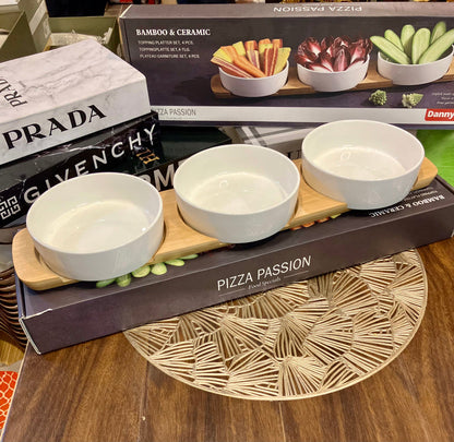 Danny Home Pizza Passion Topping Platter Set 4Pcs - My Store