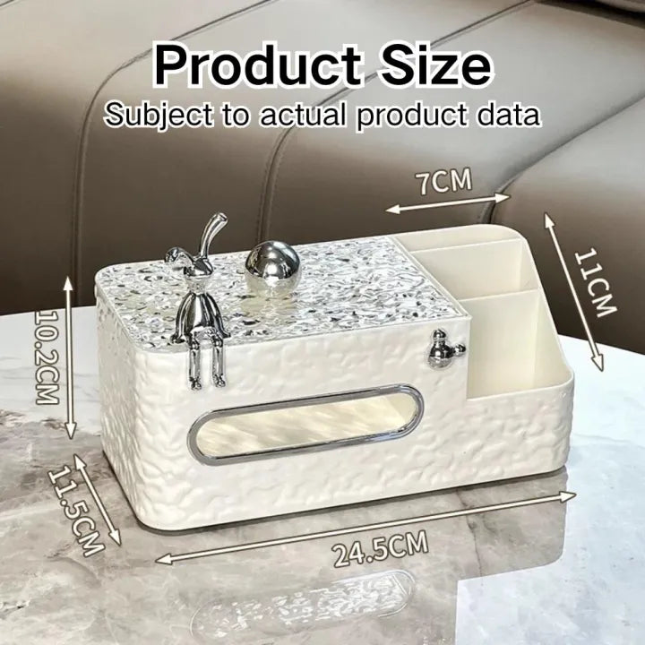 Multifunctional Decorative Tissue Box & Desktop Organizer