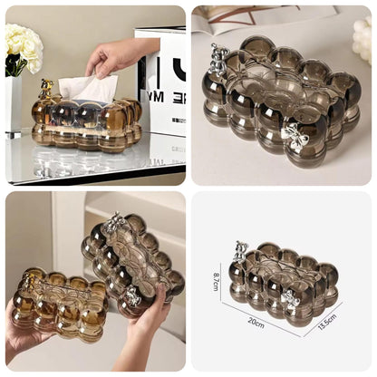 Bubbles Home Tissue Box Decorative Storage (Smoked Brown/Grey) - My Store
