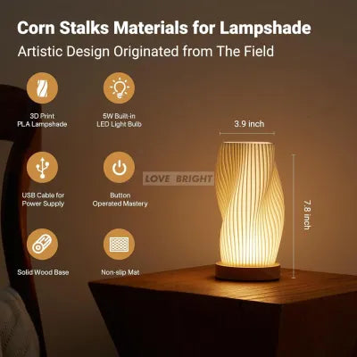 3D Printed LED Flower Vase Lamp | Minimalist Decorative Table Lamp