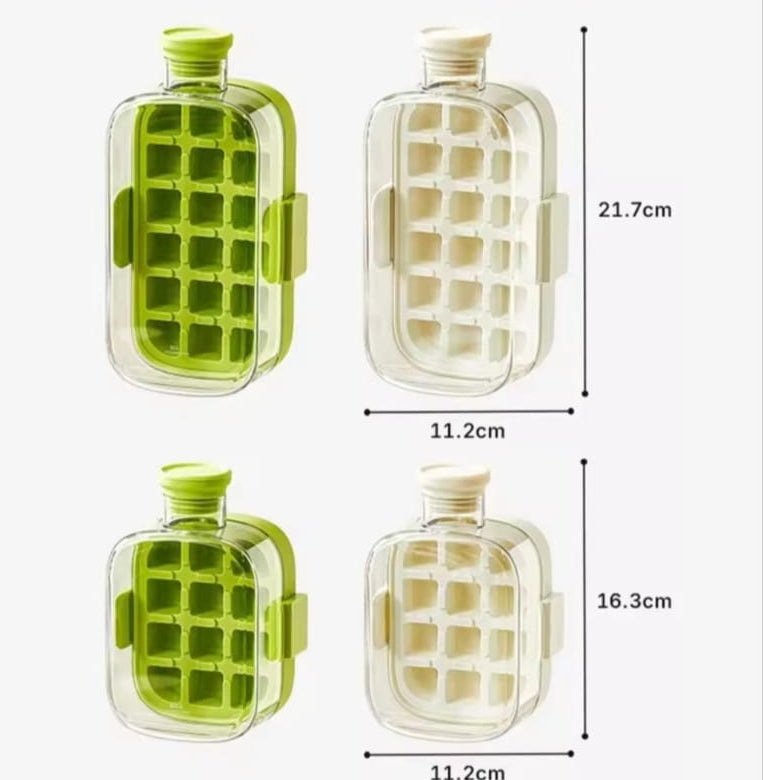 Press-Type Ice Cube Maker Bottle with Straw - My Store