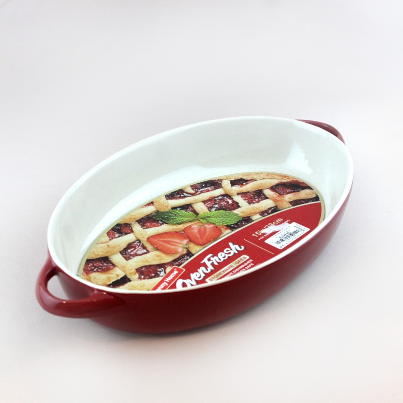 Danny Home "Oven Fresh" Premium Ceramic Oval Bakeware Dish (9-Inch) - My Store