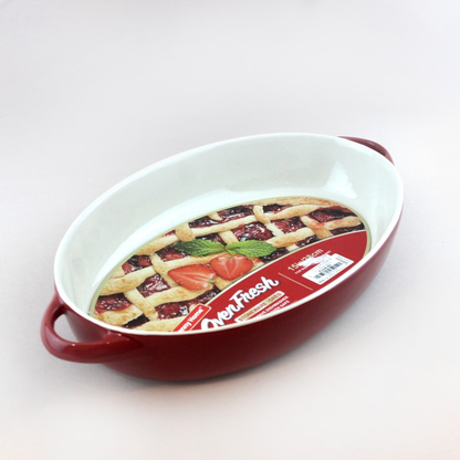 Danny Home "Oven Fresh" Premium Ceramic Oval Bakeware Dish (9-Inch) - My Store