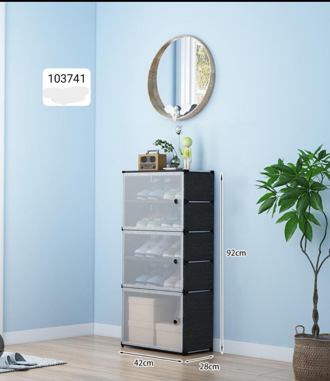 Shoe Storage Cabinet – Modern Stackable Organizer - My Store