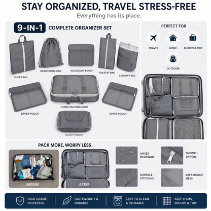 9-in-1 Travel Packing Cube Organizer Set - My Store