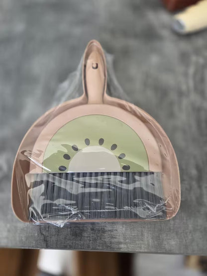 Fruit-Themed Desktop Mini Broom & Dustpan Set