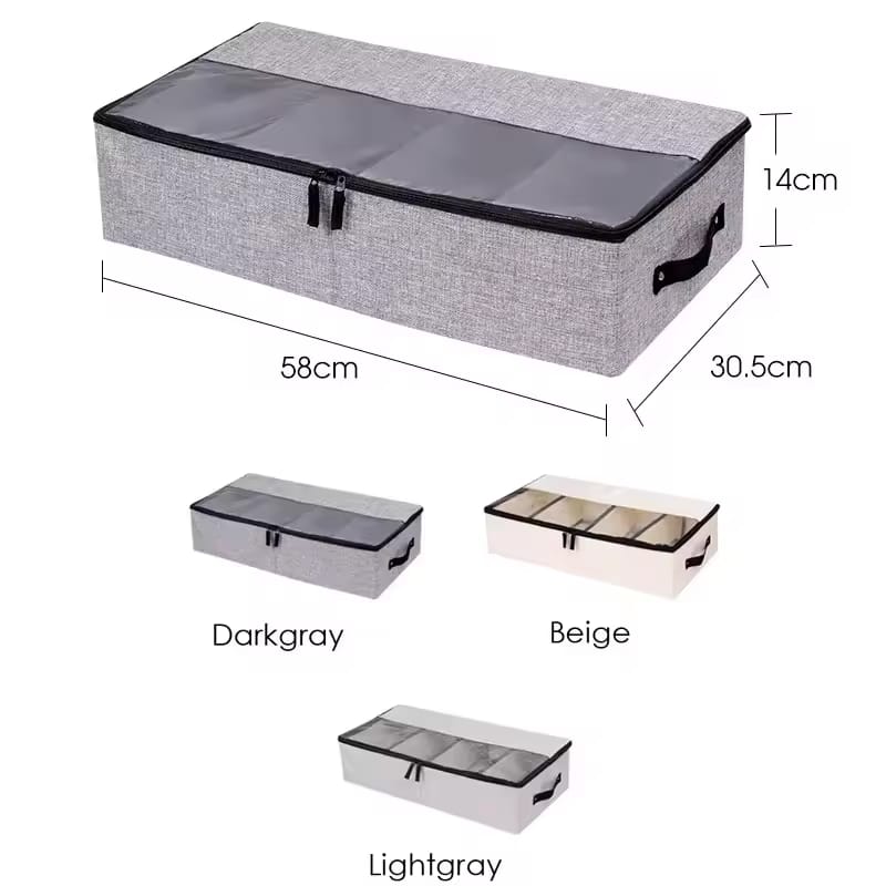 Multi-Functional Foldable Storage Organizer Box with Adjustable Dividers