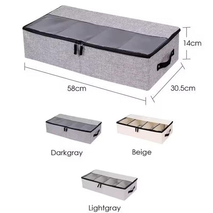 Multi-Functional Foldable Storage Organizer Box with Adjustable Dividers