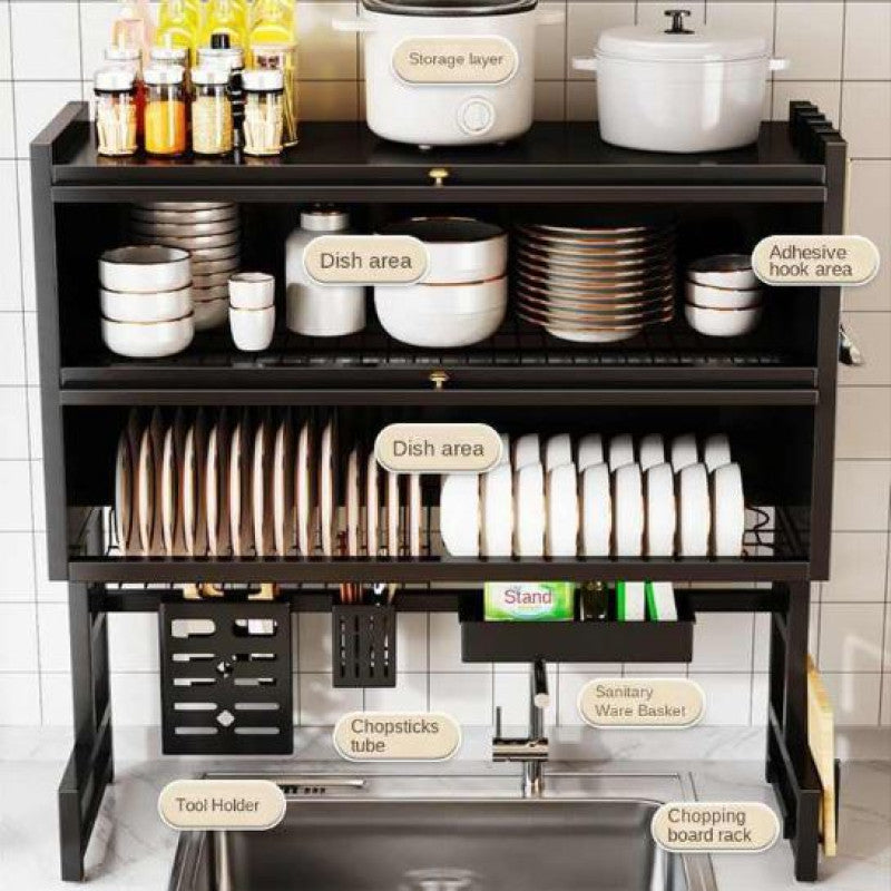 Premium Over-the-Sink Dish Drying Rack & Cabinet. - My Store