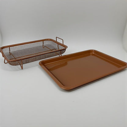 Copper Rectangle Crispy Tray – 2-Piece Set - My Store