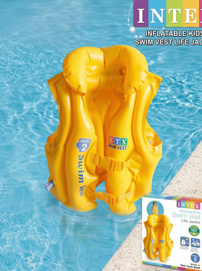 INTEX Pool School Deluxe Swim Vest (Step 2) – Inflatable Kids Swim Training Vest