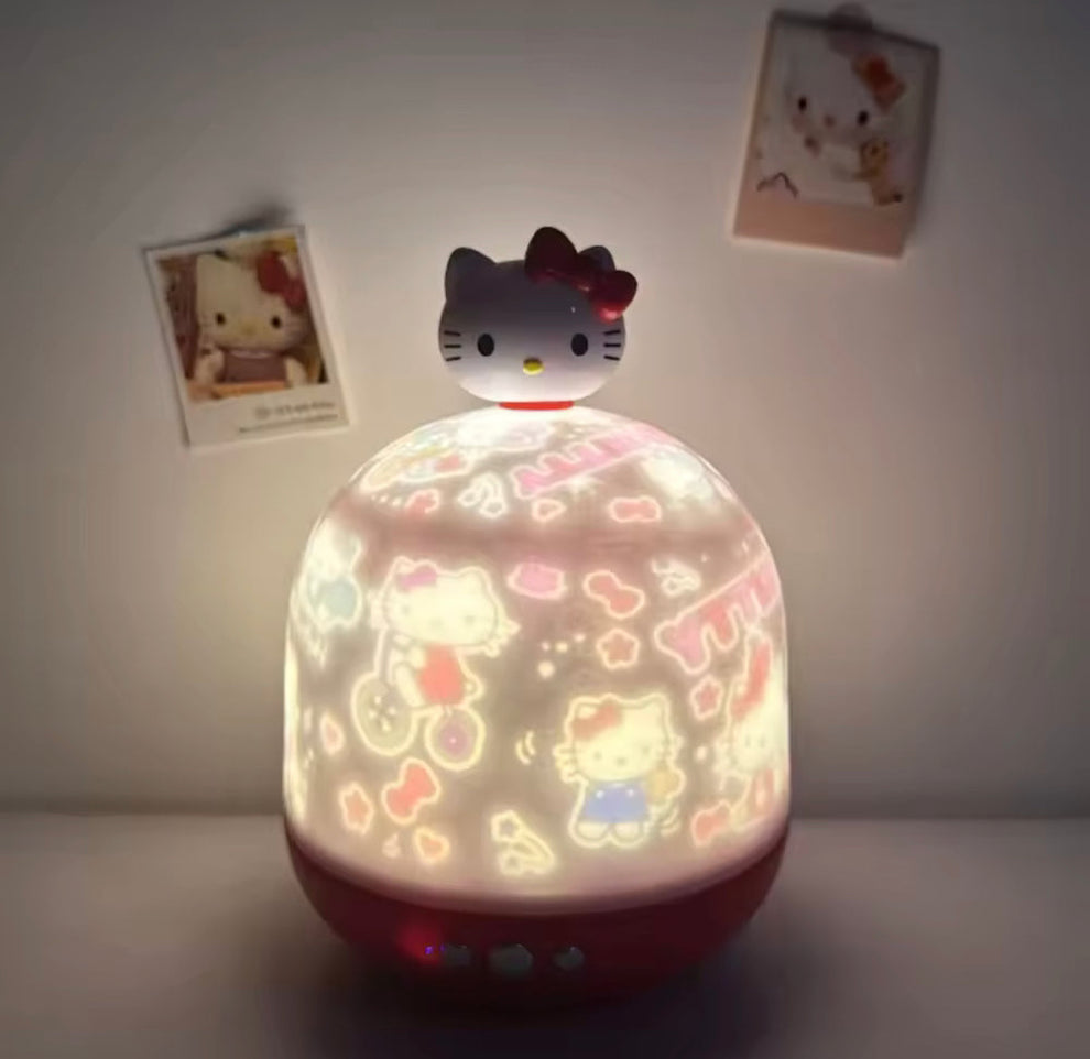 3D Cute Character Ambient Night Light & Galaxy Projector Lamp
