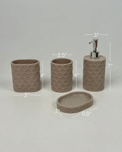 4-Piece Ceramic Bathroom Accessory Set