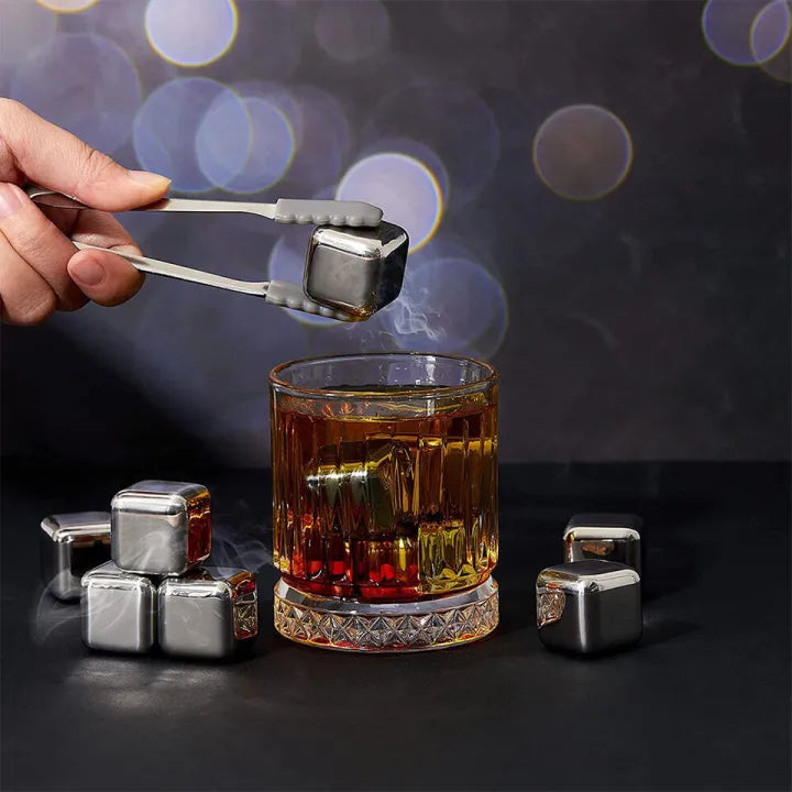 Reusable Stainless Steel Ice Cubes (Set of 8) - My Store