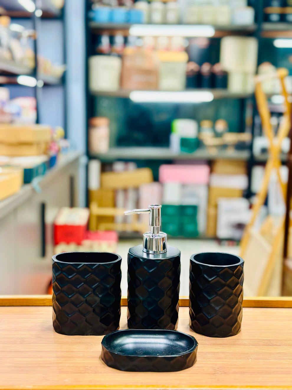 4-Piece Ceramic Bathroom Accessory Set