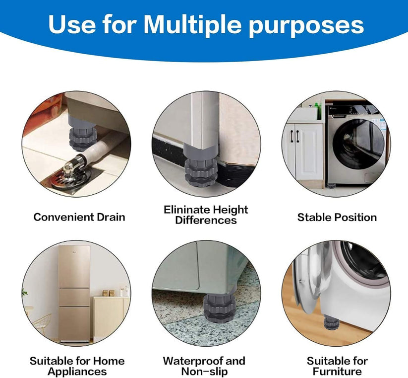 Adjustable Anti-Vibration Washing Machine Stand (Set of 4) - My Store