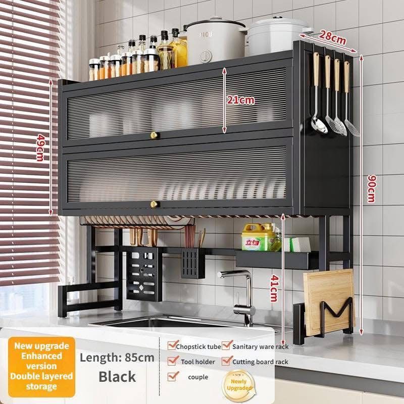 Premium Over-the-Sink Dish Drying Rack & Cabinet. - My Store