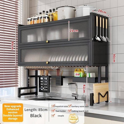 Premium Over-the-Sink Dish Drying Rack & Cabinet. - My Store