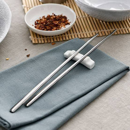 Stainless Steel Chopsticks (10-Piece Set)
