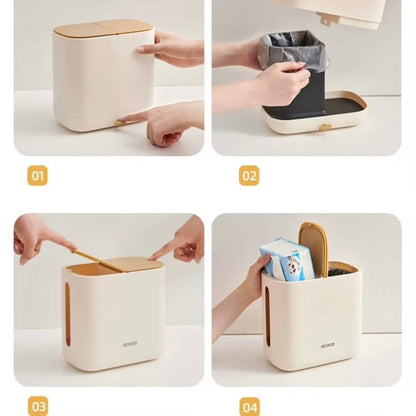 Ecoco 2-in-1 Tissue Holder with Mini Trash Bin - My Store