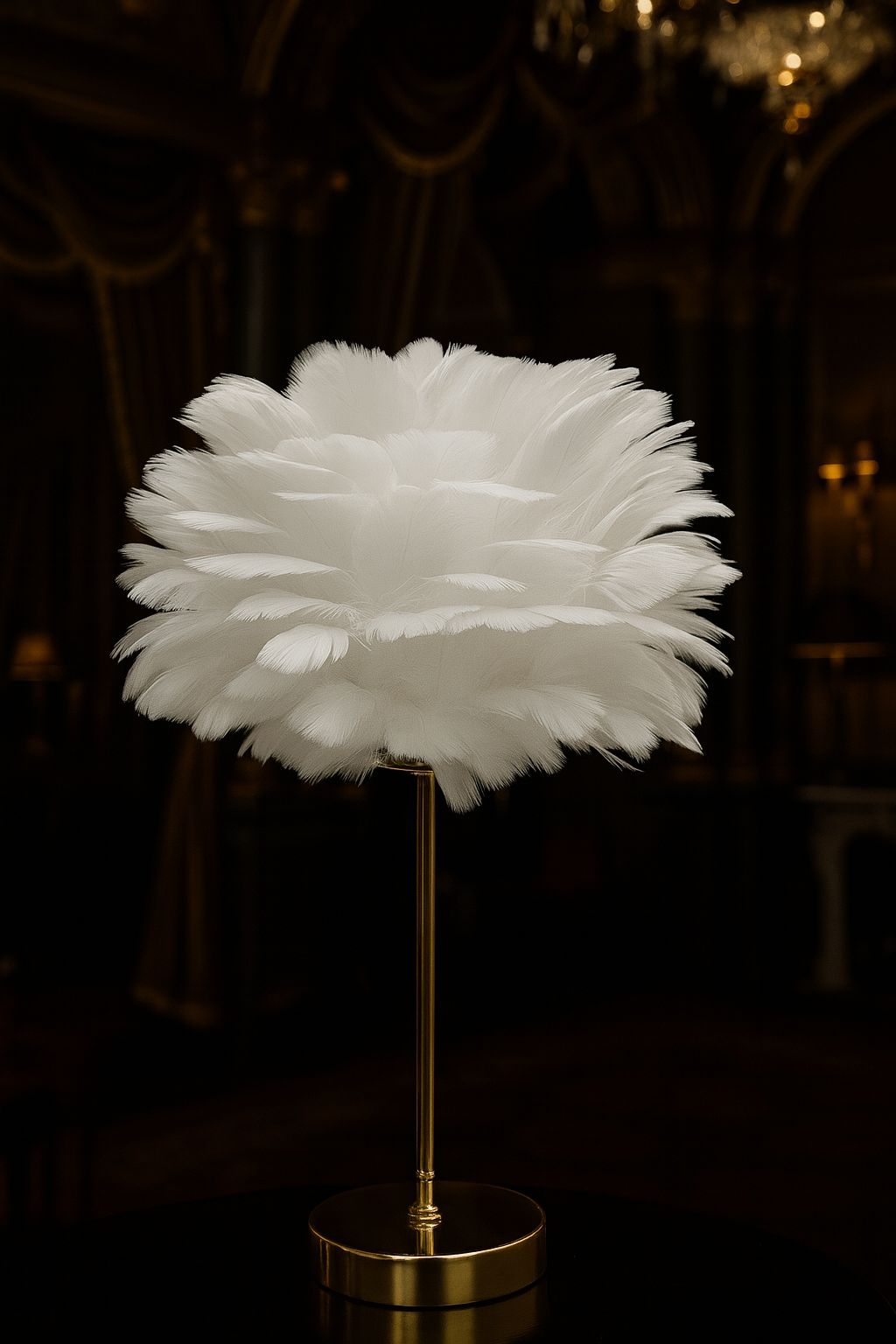 Feather Table Lamp – Elegant & Luxurious Ambient Lighting