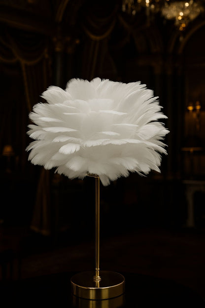 Feather Table Lamp – Elegant & Luxurious Ambient Lighting