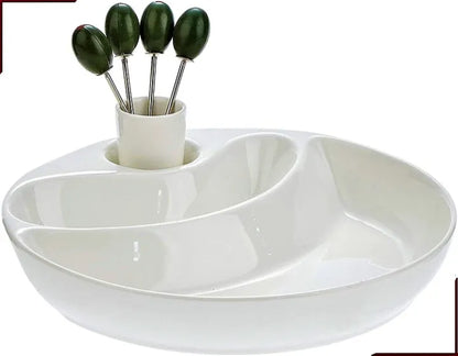 Symphony Alfresco Australia 5-Piece Hors d'Oeuvre Dish & Fork Set