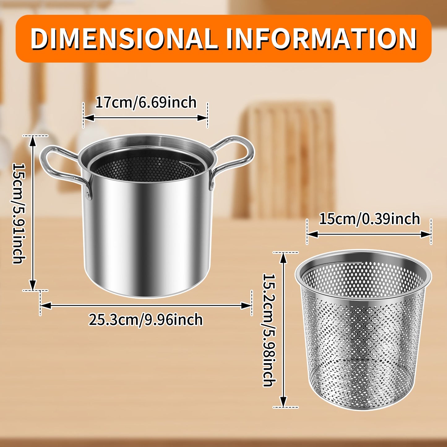 Stainless Steel Induction Pasta Pot with Steamer Insert & Lid – 3.5L - My Store