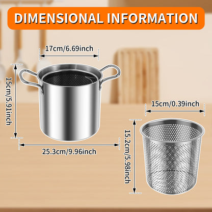 Stainless Steel Induction Pasta Pot with Steamer Insert & Lid – 3.5L - My Store